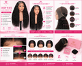 Muche-love deep wave lace front wig-28 inch human hair
